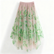 High-Waist Solid Color Women's Gauze Irregular Slim A-Line Mid-Length Skirt